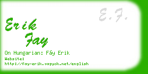erik fay business card