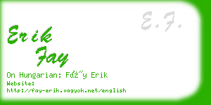 erik fay business card